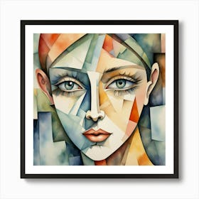 Abstract Of A Woman'S Face Art Print