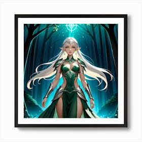 Elven Warrior Princess Art Print