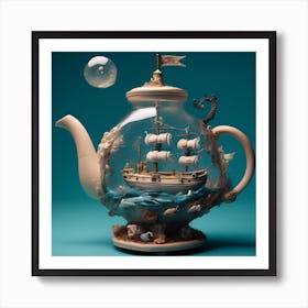 A Teapot Ocean Art Print