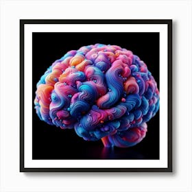 Colorful Brain Art Print