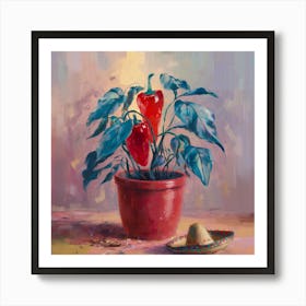 Peppers In A Pot 2 Art Print