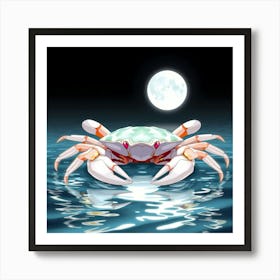 Crab In The Moonlight 41 Art Print