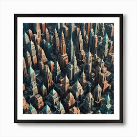 Skyscraper City Art Print