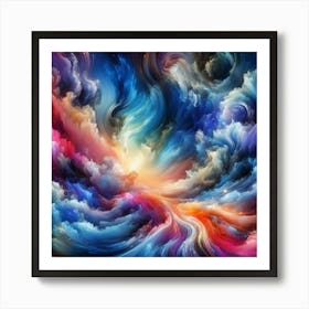 Abstract Clouds In The Sky Art Print