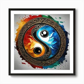 Yin Yang Symbol 4 Art Print