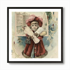 Vintage Christmas 2 2 1 Art Print