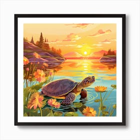 Turtle harmony Art Print