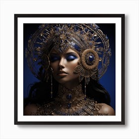 Lapis Lazuli Goddess 1 Art Print