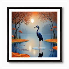 Blue Heron Affiche