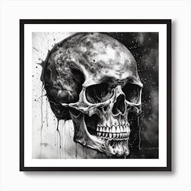 Skull Drawing Art Print