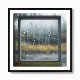 Raindrops On Window Art Print