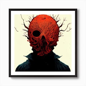 Man With A Skull Art Print