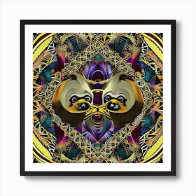 Psychedelic Sloth Art Print