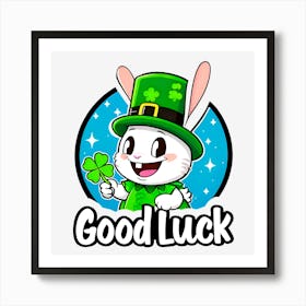 Good Luck Bunny 1 Art Print