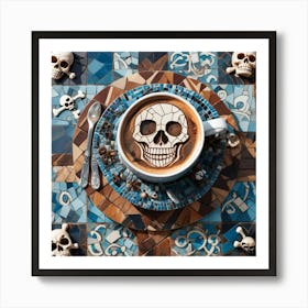 Skull Coffee 1 Art Print