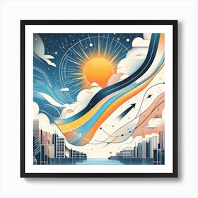 Abstract Cityscape Art Print