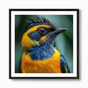 Blue-And-Yellow Bird 1 Art Print