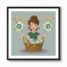 Money Laundering Art Print