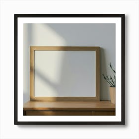 Blank Frame On A Dresser Art Print