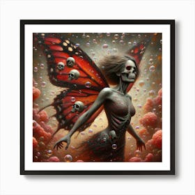 Skeleton Butterfly 1 Art Print