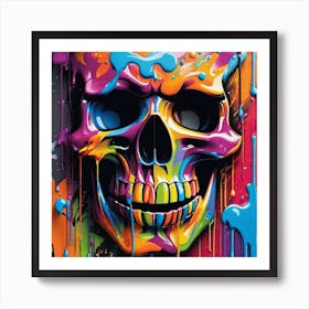 Colorful Skull 8 Art Print