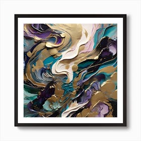 A Dramatic Abstract Painting 4 Art Print
