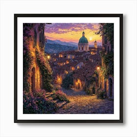 Tuscany At Sunset Art Print