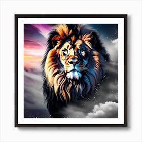 Lion In The Sky 2 Art Print