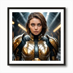 Young Woman In Armor Art Print