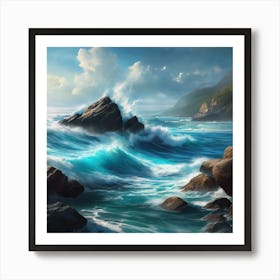 Breathtaking Ocean Scene, Seascape Art Print