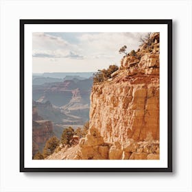 Rock Formation In Grand Canyon Square Art Print