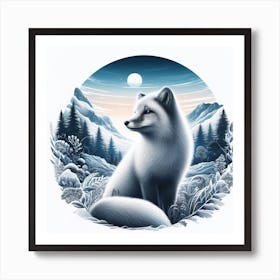 Fox In The Snow 1 Art Print