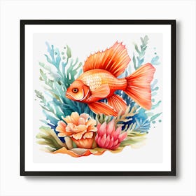 Goldfish In The Sea Art Print
