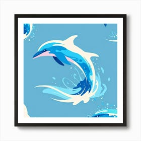 Dolphins In The Sea Art Print Art Print