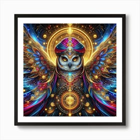 Owl In The Sky Art Print