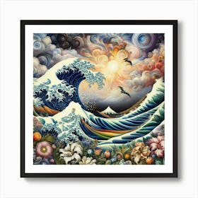 Great Wave Off Kanagawa 7 Art Print