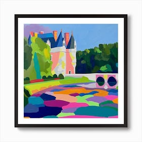 Colourful Gardens Château De Chenonceau Garden France 2 Art Print