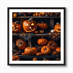 Halloween Pumpkins 15 Art Print