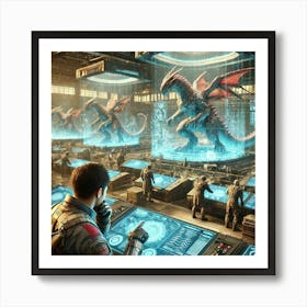 A Detailed Scene Showing The Engineers And Technic 1 Art Print