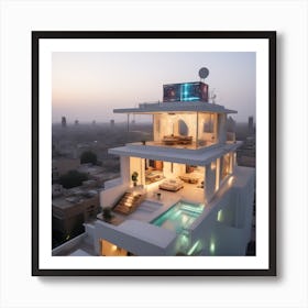 Modern House In Dubai Art Print