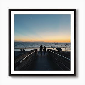 Sunset At The Beach 1 Art Print