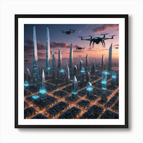 Futuristic Cityscape 18 Art Print