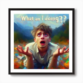 What Am I Doing Art Print