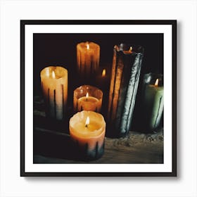 Candles On A Table Art Print