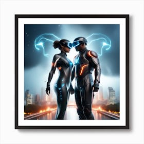 Futuristic Couple 69 Art Print