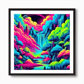 Psychedelic Forest Art Print