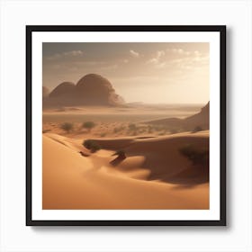 Sahara Countryside Peaceful Landscape Perfect Composition Beautiful Detailed Intricate Insanely De (14) Art Print