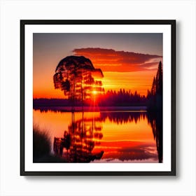 Sunset - Sunset Stock Videos & Royalty-Free Footage Art Print