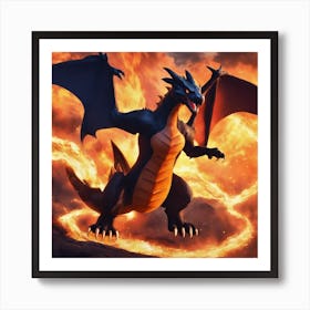Pokemon Fire Dragon Art Print
