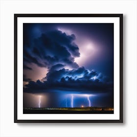 Lightning In The Sky 2 Art Print